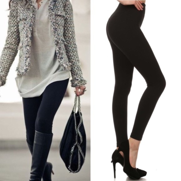 C.C. Boutique Pants - RE-STOCK! Black Fleece Lined High Waisted Leggings